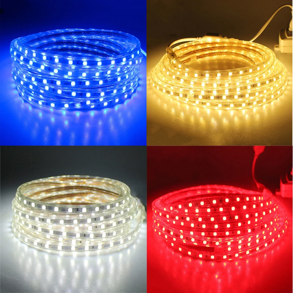 LED Strip light Waterproof SMD 5050 60leds/m 220V IP67 Warm White Led Lighting Stripe Lamp Lights For Outdoor Home Living Room
LED Strip light Waterproof SMD 5050 60leds/m 220V IP67 Warm White Led Lighting Stripe Lamp Lights For Outdoor Home Living Room