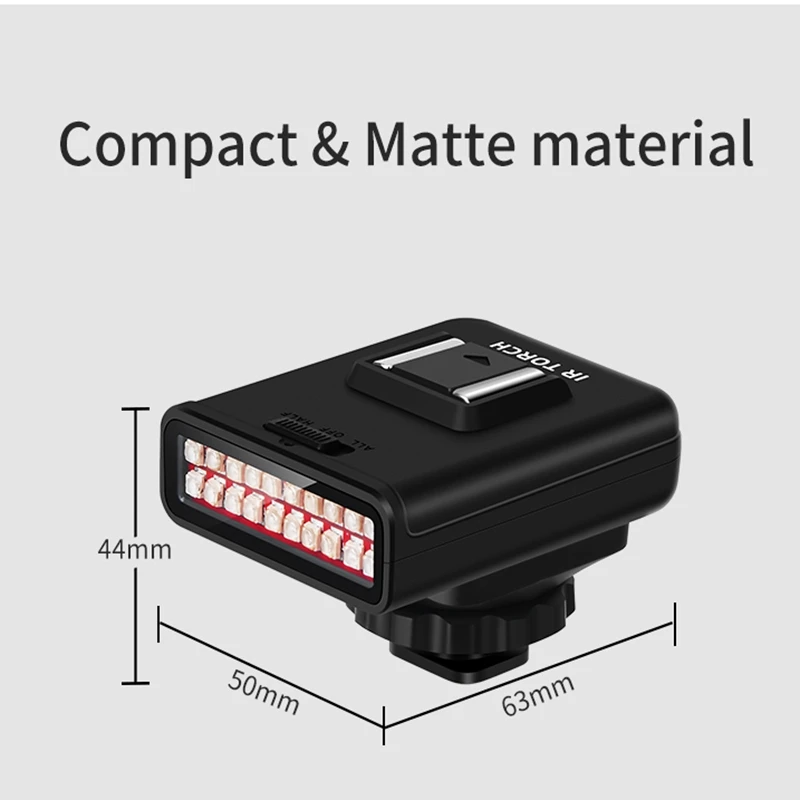 Camcorder Light Photography Lighting on Camera 1/4 Threaded Hole Infrared Night Vision Light Lamp for Vlog Camera
Camcorder Light Photography Lighting on Camera 1/4 Threaded Hole Infrared Night Vision Light Lamp for Vlog Camera