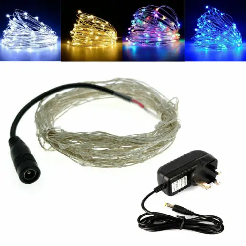 New DC12V 10/20/30/50M LED Micro Wire Copper Fairy String Christmas Lights Party + UK Adapter Christmas Decoration Living Room
New DC12V 10/20/30/50M LED Micro Wire Copper Fairy String Christmas Lights Party + UK Adapter Christmas Decoration Living Room