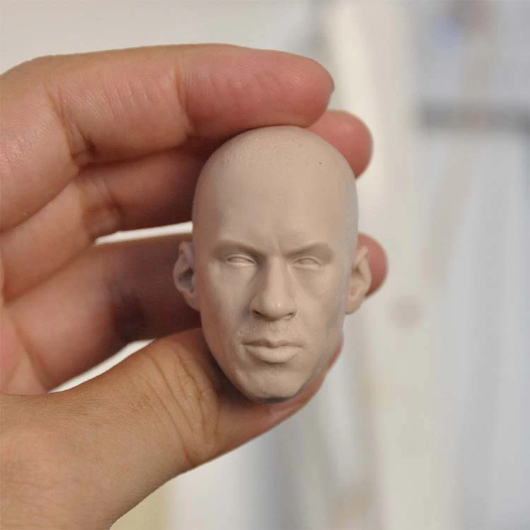 

Неокрашенная модель мужской головы Vin Diesel в масштабе 1/6, для 12-дюймовых фигурок, игрушек для тела, подарков, коллекций «сделай сам»