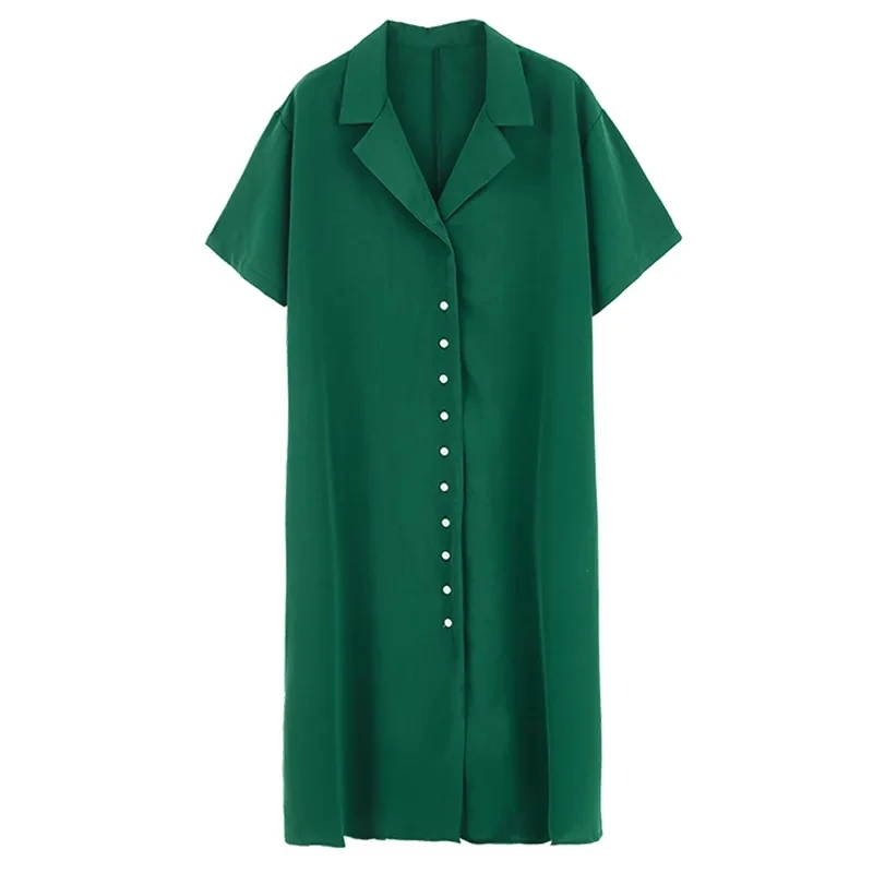 Sister Fara Plus Size Notched Summer Women's Dress 2021 Thin Single Breasted Loose Solid Long Dress Chic Casual Women's Dresses
Sister Fara Plus Size Notched Summer Women's Dress 2021 Thin Single Breasted Loose Solid Long Dress Chic Casual Women's Dresses