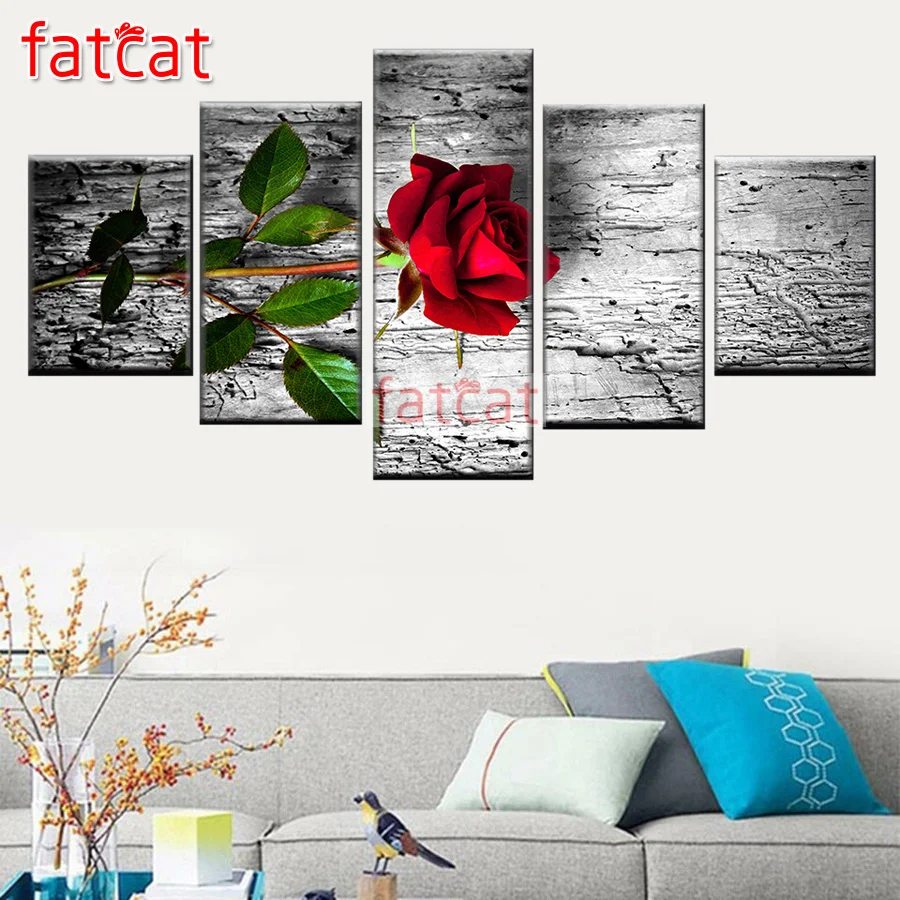 FATCAT Red lover rose 5 Piece Diy Diamond Painting Full Square Round Drill Diamond Embroidery Flowers Needlework Decor AE2004
FATCAT Red lover rose 5 Piece Diy Diamond Painting Full Square Round Drill Diamond Embroidery Flowers Needlework Decor AE2004