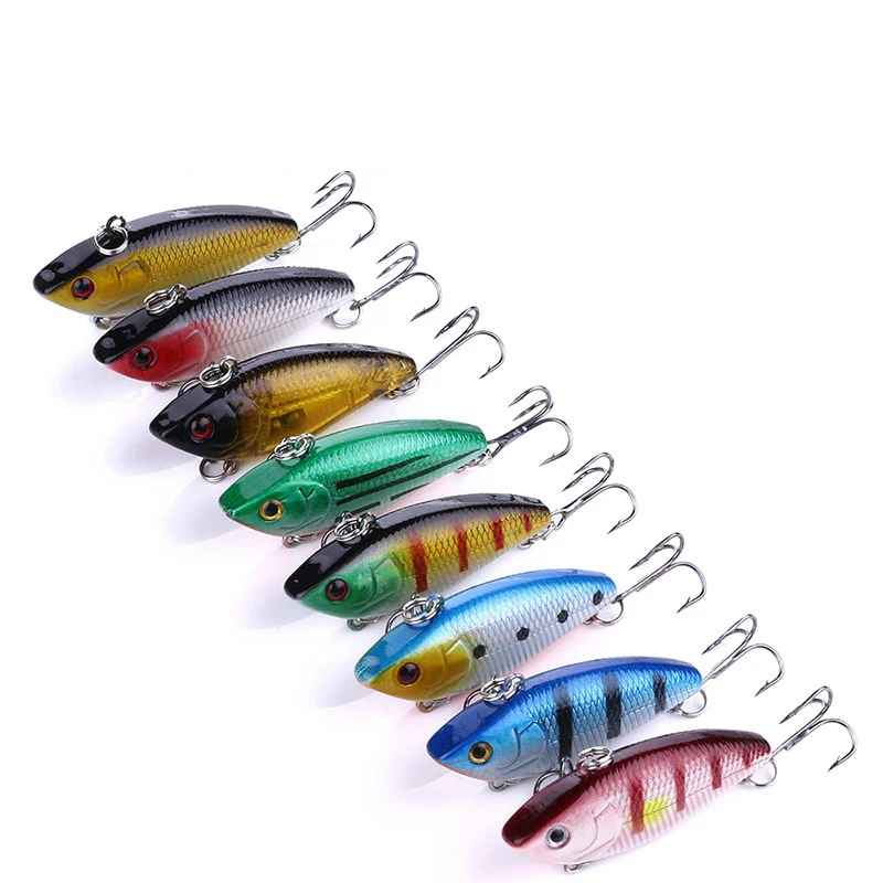 1pcs Hard Sinking Fishing Vibration VIB Lures 5cm 6g High Carbon Steel Treble Hooks Crankbaits Bait Artificial Tackle | Спорт и