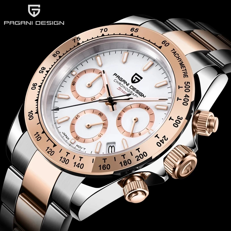 PAGANI DESIGN New Sapphire men's quartz watch Stainless Steel Waterproof Timing Watch men Business Japan Seiko VK63 Luxury watch
PAGANI DESIGN New Sapphire men's quartz watch Stainless Steel Waterproof Timing Watch men Business Japan Seiko VK63 Luxury watch