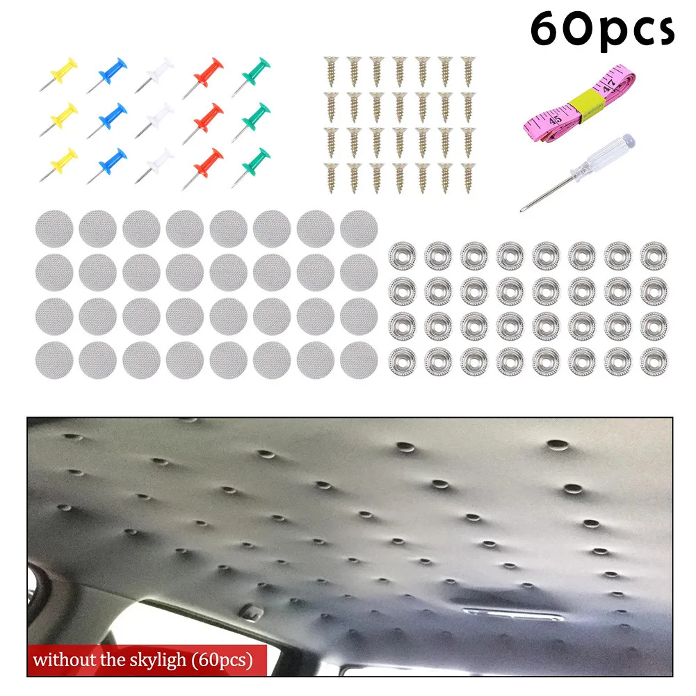 60 Pcs Car Roof Repair Rivets Sagging Headliner Fix Repair Pins Snap Rivet Cloth, Metal Gray Car Roof Buckles (Lncluding Accesso
60 Pcs Car Roof Repair Rivets Sagging Headliner Fix Repair Pins Snap Rivet Cloth, Metal Gray Car Roof Buckles (Lncluding Accesso