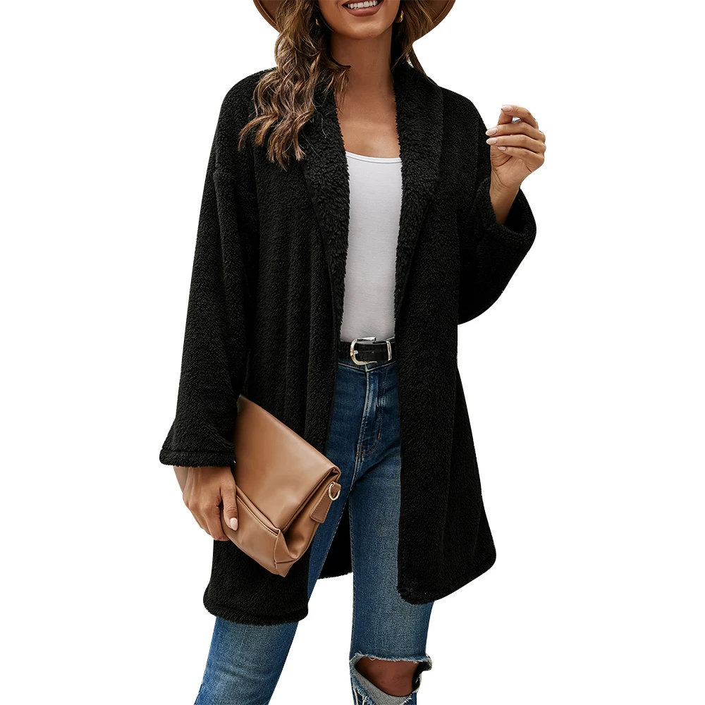 Warm Overcoat Winter Polar Fleece Causal Thick Coat Jacket Outerwear Coats Solid Autumn Women's Clothing 2021
Warm Overcoat Winter Polar Fleece Causal Thick Coat Jacket Outerwear Coats Solid Autumn Women's Clothing 2021