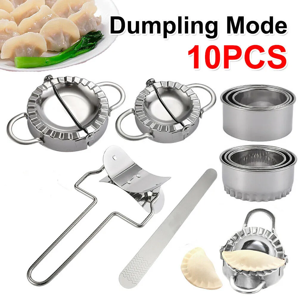 10pcs Dumpling Maker Stainless Steel Dough Press Pie Ravioli Making Mold Mould Tool
10pcs Dumpling Maker Stainless Steel Dough Press Pie Ravioli Making Mold Mould Tool