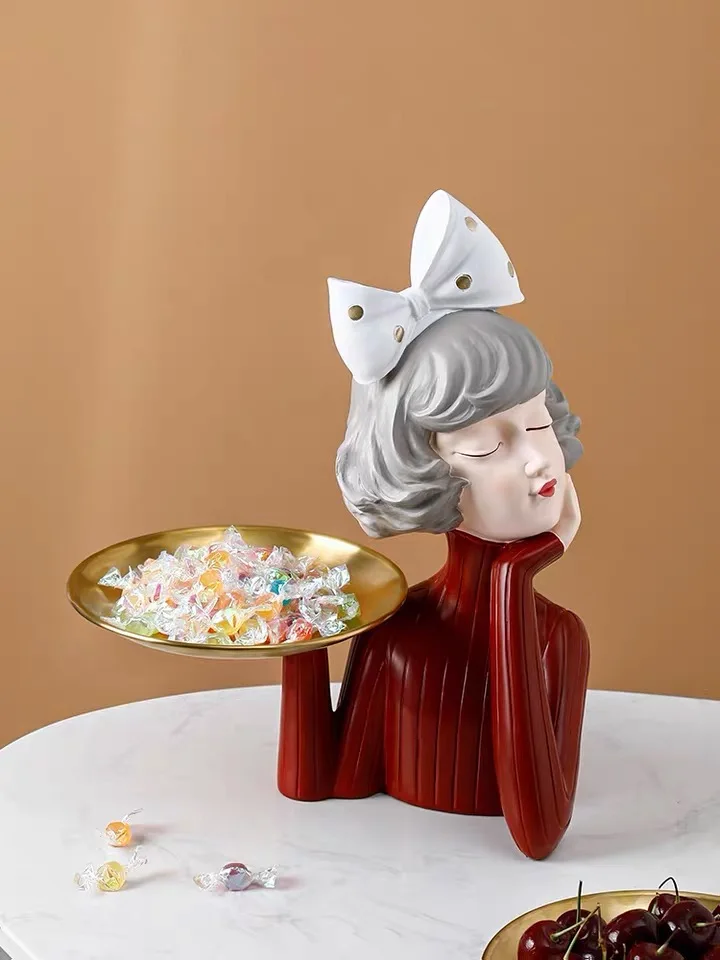 Nordic Modern Girl Sculpture Ornaments Art Statue Living Room Decoration Tabletop Figurines Storage Tray Home Decoration Gift
Nordic Modern Girl Sculpture Ornaments Art Statue Living Room Decoration Tabletop Figurines Storage Tray Home Decoration Gift