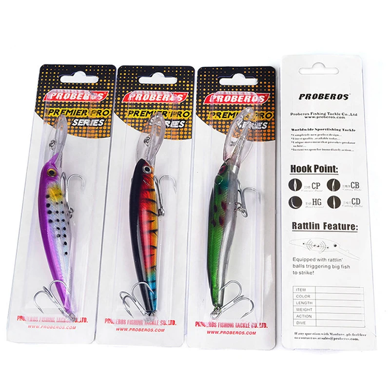 PROBEROS 6pcs Fishing Lure Set 17cm 33g Hard Artificial Minnow Lures 6 Color Crankbait Fishing Baits 2/0# Treble hook dw1100
PROBEROS 6pcs Fishing Lure Set 17cm 33g Hard Artificial Minnow Lures 6 Color Crankbait Fishing Baits 2/0# Treble hook dw1100