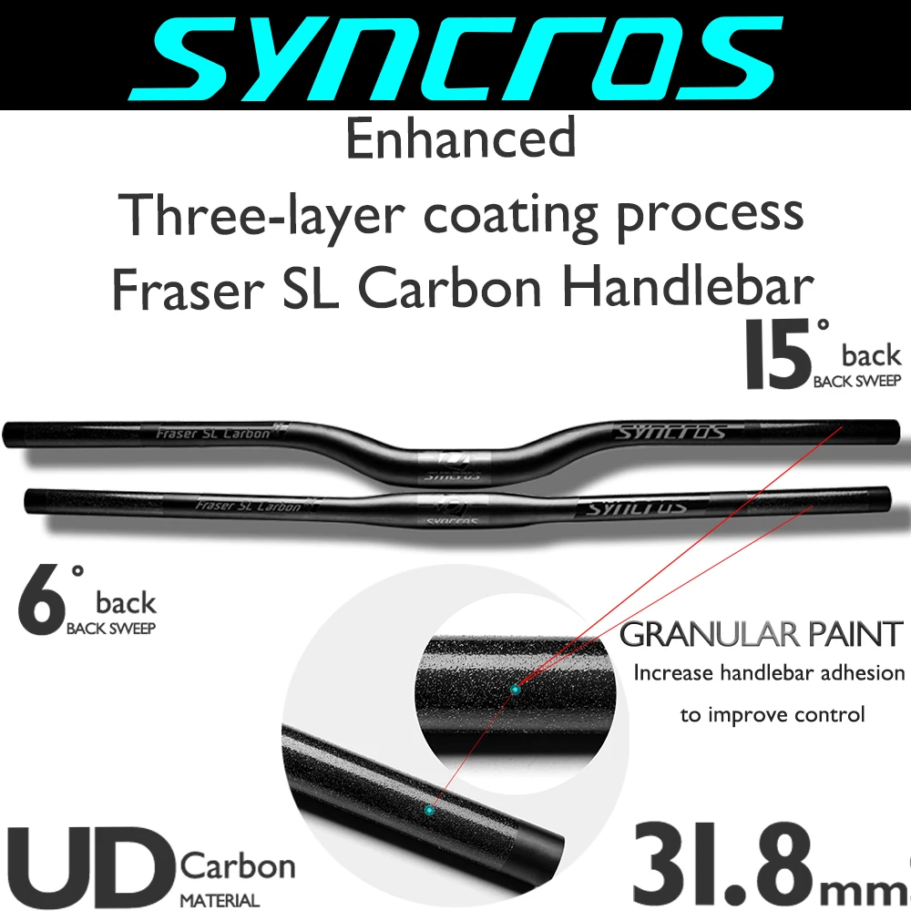 SYNC Fraser SL Carbon Bicycle handlebar mtb/mountain handlebar/Flat/Rise Clamp 31.8mm660-740mm back sweep 6/15 bike accessories
SYNC Fraser SL Carbon Bicycle handlebar mtb/mountain handlebar/Flat/Rise Clamp 31.8mm660-740mm back sweep 6/15 bike accessories