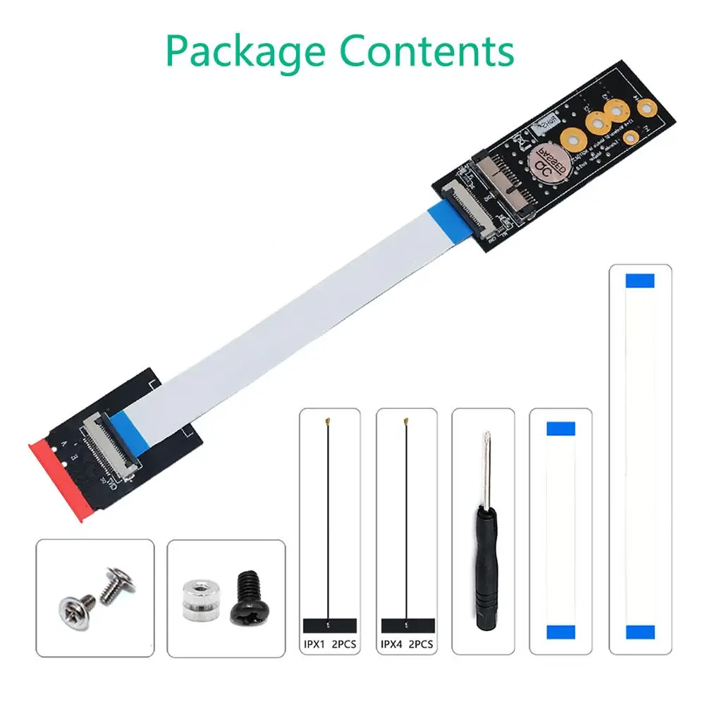 BCM94360CD/BCM94360CS2/BCM943224PCIEBT2 Card To M.2 Key A/E Cable For Mac OS and and Hackintosh
BCM94360CD/BCM94360CS2/BCM943224PCIEBT2 Card To M.2 Key A/E Cable For Mac OS and and Hackintosh