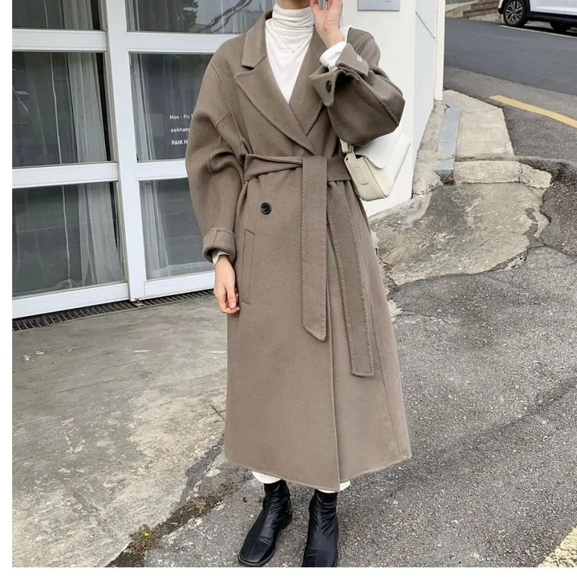 SuperAen 2021 Autumn Winter Solid Double Breasted Office Lady Long Trench Coat for Women
SuperAen 2021 Autumn Winter Solid Double Breasted Office Lady Long Trench Coat for Women