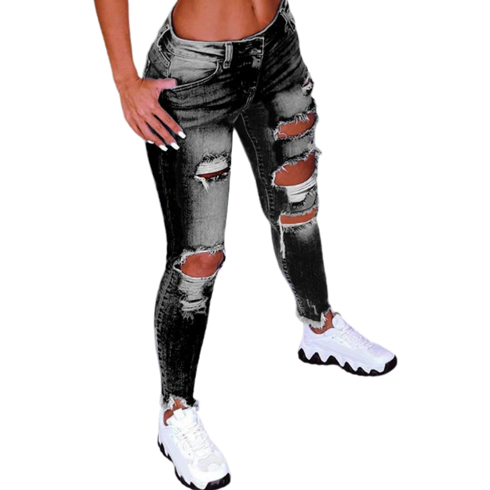 Jeans for Women Denim Fashon Womens Clothes Destroyed Frayed Jeans Pants Skinny Long Trousers Bottoms Jeans Woman
Jeans for Women Denim Fashon Womens Clothes Destroyed Frayed Jeans Pants Skinny Long Trousers Bottoms Jeans Woman
