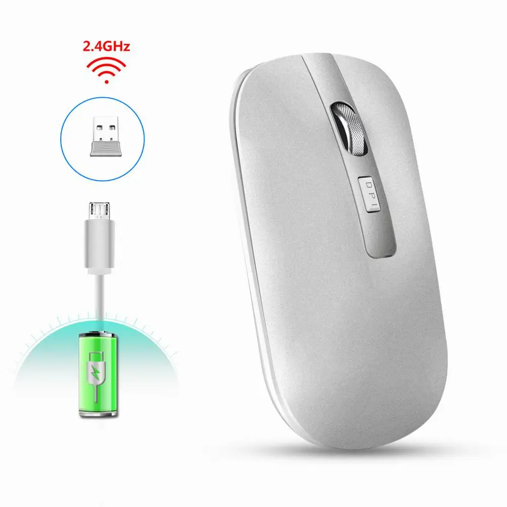 2.4G Wireless Mouse with Receiver Rechargeable Office Mouse 3 Adjustable DPI Settings, 4 Buttons
2.4G Wireless Mouse with Receiver Rechargeable Office Mouse 3 Adjustable DPI Settings, 4 Buttons