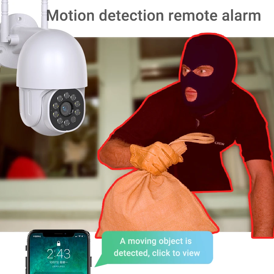3MP PTZ Wifi IP Tracking Camera Outdoor 10LEDs AI Human Detect Wireless Camera P2P 2-Way Talk Audio 1080P Security CCTV Camera
3MP PTZ Wifi IP Tracking Camera Outdoor 10LEDs AI Human Detect Wireless Camera P2P 2-Way Talk Audio 1080P Security CCTV Camera