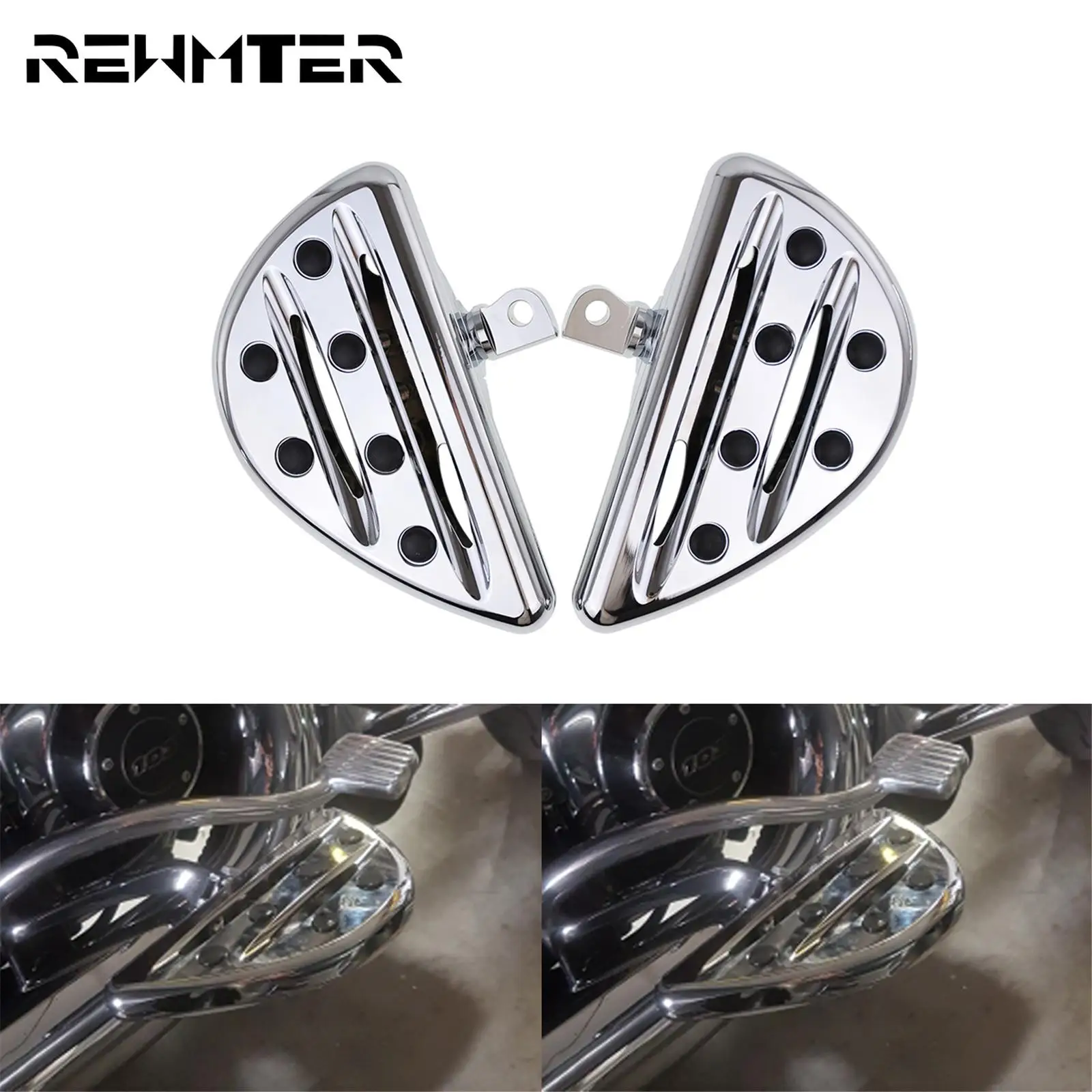 

Motorcycle Passenger Pedal Floorboards Footboard Chrome Footpegs Footrest For Harley Sportster XL 883 Softail Dyna Touring FXST