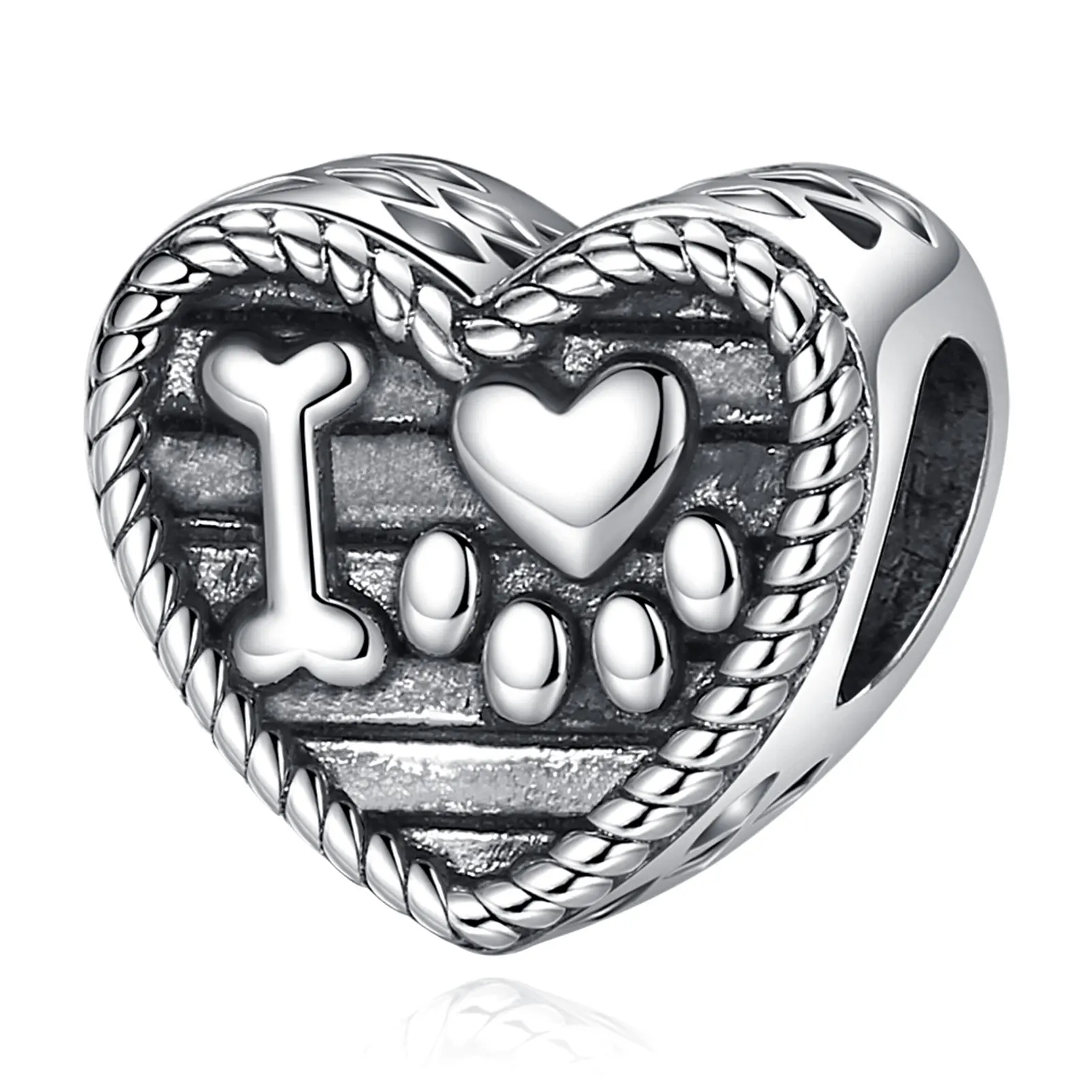 Eudora heart Beads with Dog paw print Women Jewelry Making 925 Sterling Silver Cute Fashion Charms Fit for Silver Bracelet CYZ78
Eudora heart Beads with Dog paw print Women Jewelry Making 925 Sterling Silver Cute Fashion Charms Fit for Silver Bracelet CYZ78