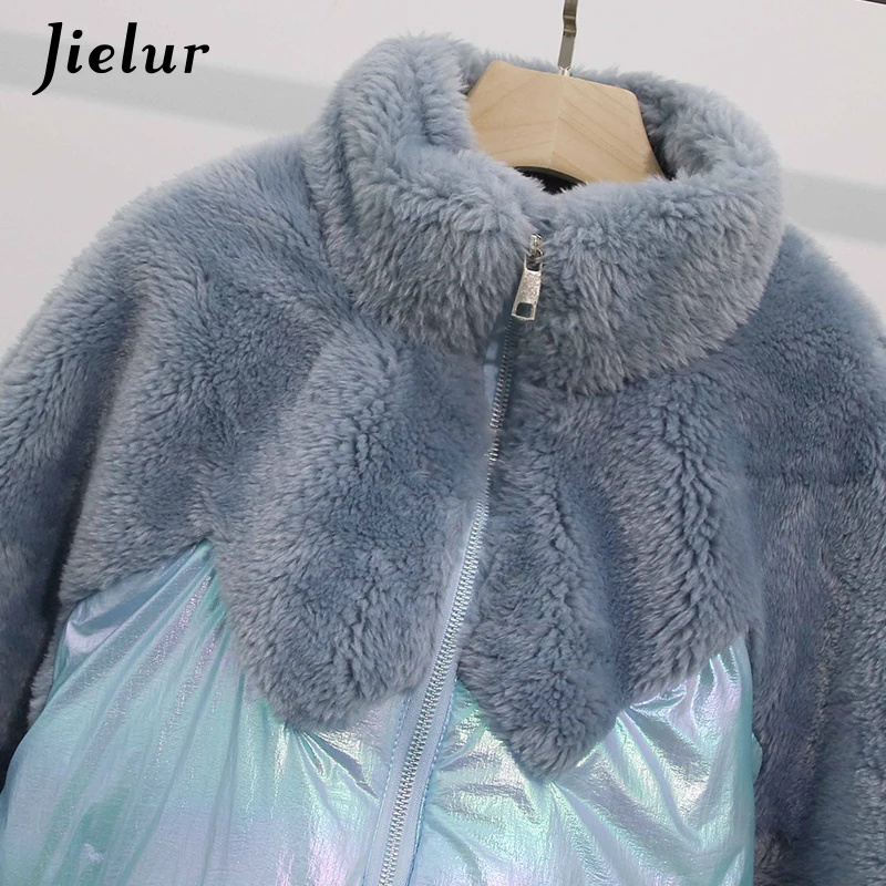 Jielur Winter Jacket Women Thick 2020 New Warm Coat Women Blue Fleece Zipper Pockets Loose Slim Chic Outerwear Coats 
Jielur Winter Jacket Women Thick 2020 New Warm Coat Women Blue Fleece Zipper Pockets Loose Slim Chic Outerwear Coats
