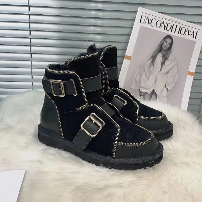 Motorcycle Snow Boots Women's Winter 2021 New Fur Short-tube Wool Cotton Shoes Warm Wool Shoes Plus Velvet Short Boots
Motorcycle Snow Boots Women's Winter 2021 New Fur Short-tube Wool Cotton Shoes Warm Wool Shoes Plus Velvet Short Boots