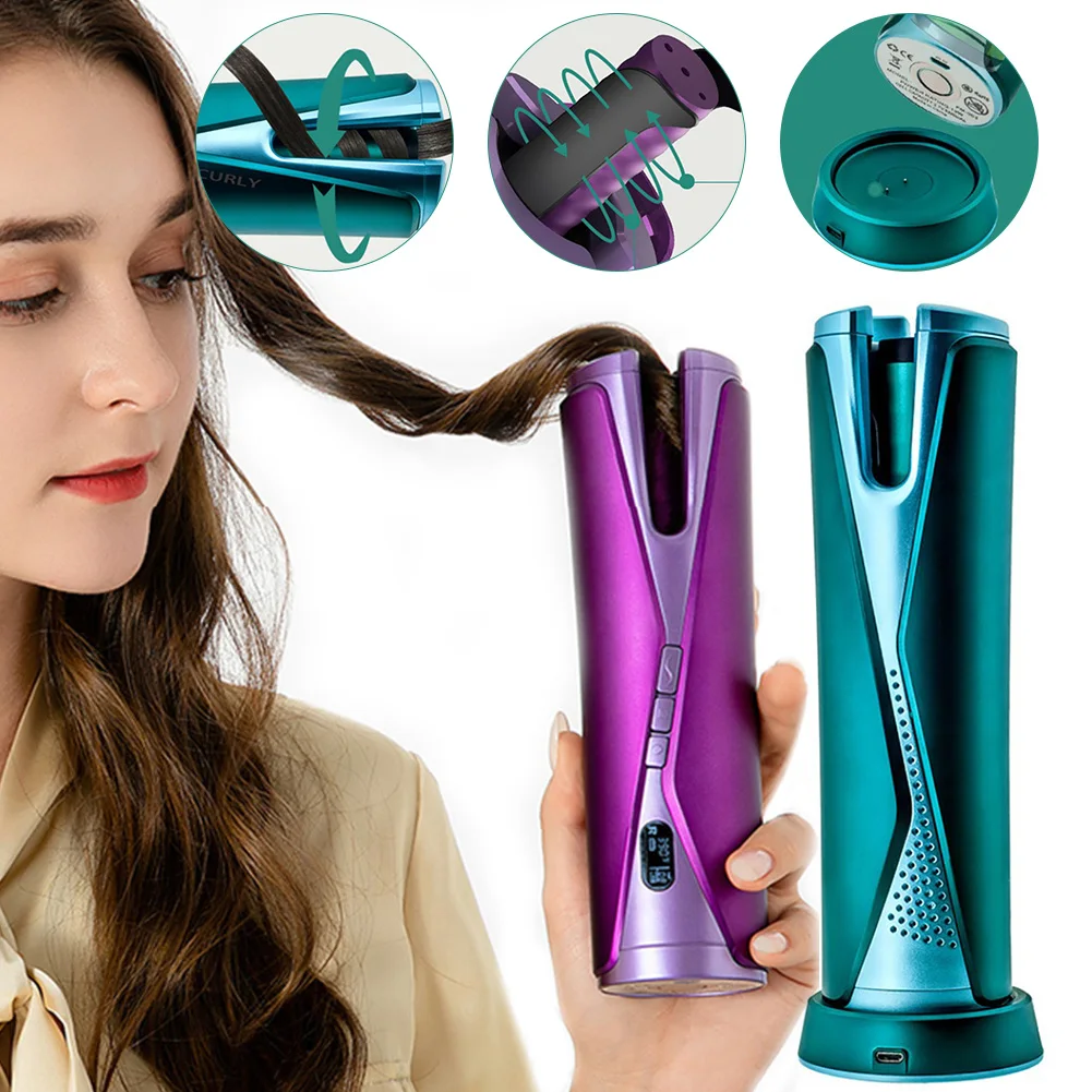 Hair Curler Rechargeable Cordless Hair Curling Wand with LCD Display for Hair Styling Anytime
Hair Curler Rechargeable Cordless Hair Curling Wand with LCD Display for Hair Styling Anytime