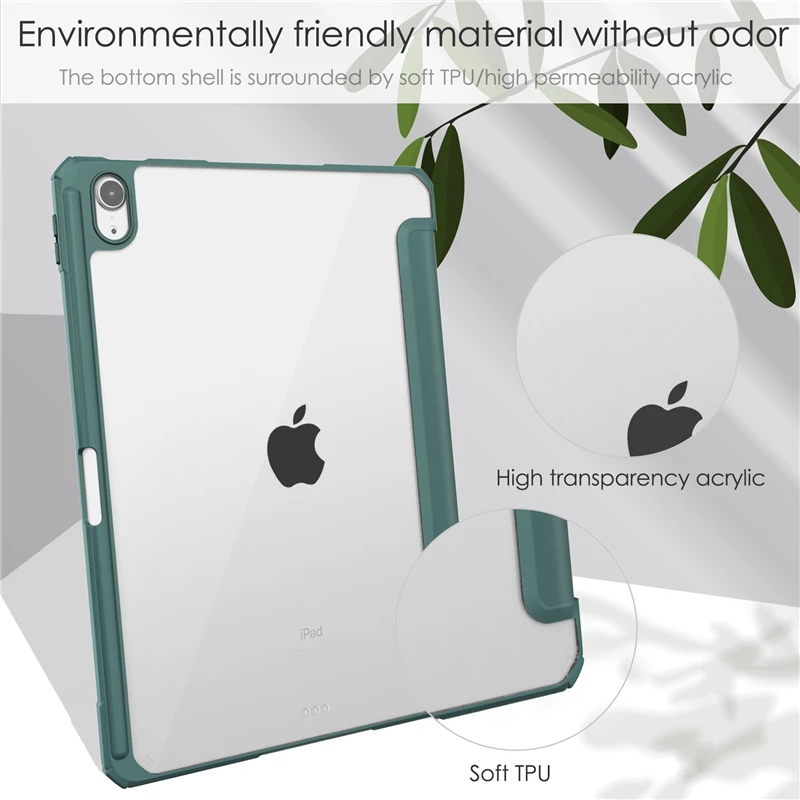 For iPad Air4 10.9 Tri-fold pen slot acrylic transparent back cover iPad 7/8 10.2 2019 2020 flip flat cover for ipad Pro 11 2018 
For iPad Air4 10.9 Tri-fold pen slot acrylic transparent back cover iPad 7/8 10.2 2019 2020 flip flat cover for ipad Pro 11 2018