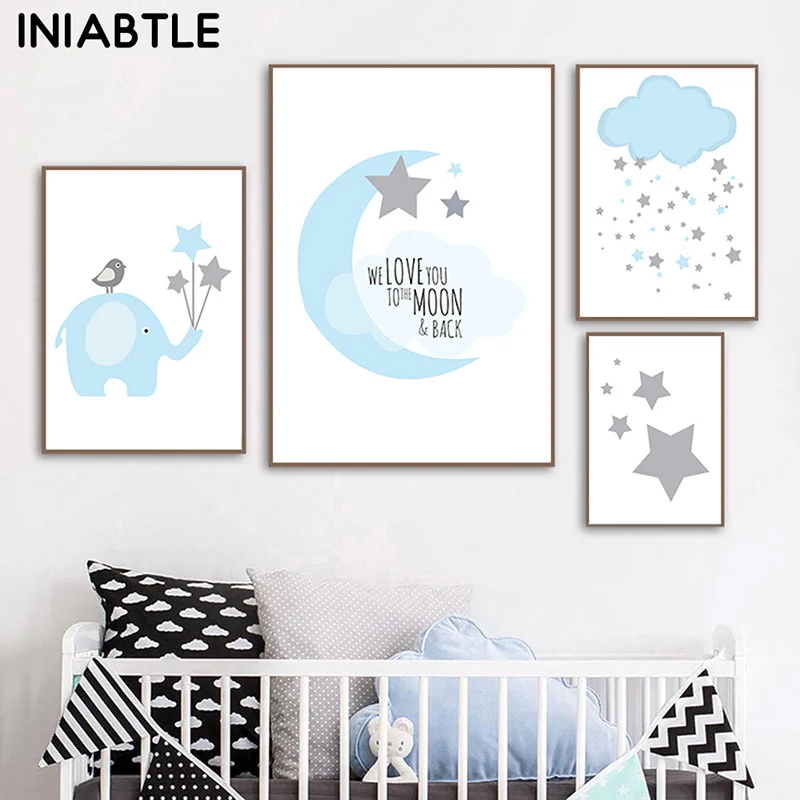 Star Moon Elephant Poster Nursery Wall Art Cartoon Print Bedroom Canvas Painting Child Picture Nordic Kids Baby Room Decoration
Star Moon Elephant Poster Nursery Wall Art Cartoon Print Bedroom Canvas Painting Child Picture Nordic Kids Baby Room Decoration