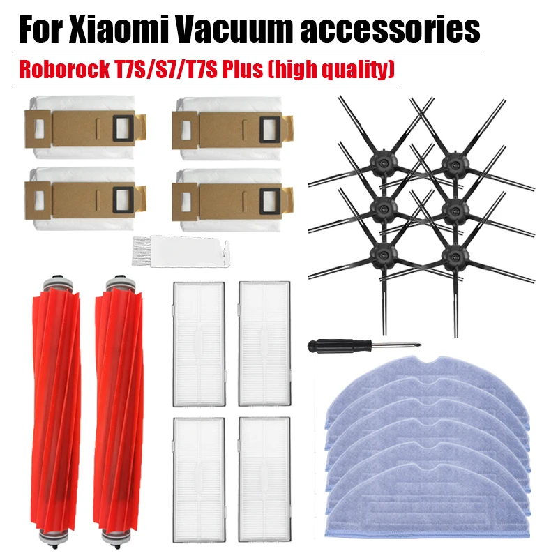 Roller brush kit HEPA filter for xiaomi Roborock S7 T7S Plus G10 vacuum cleaner accessories mop cleaning cloth dust bag rag part
Roller brush kit HEPA filter for xiaomi Roborock S7 T7S Plus G10 vacuum cleaner accessories mop cleaning cloth dust bag rag part