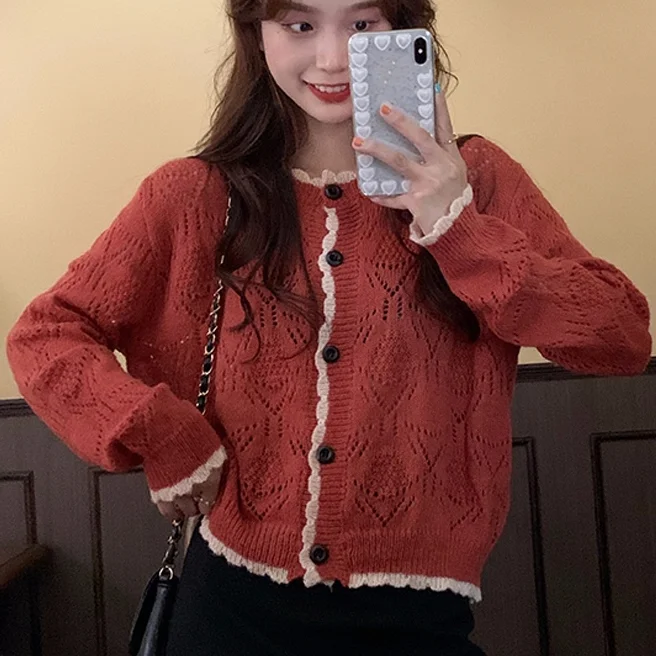 Woman Cardigan Coat 2021 New Fashion Loose Spring and Autumn Wear Design Sense Japanese Cute Knitted Sweater Jacket
Woman Cardigan Coat 2021 New Fashion Loose Spring and Autumn Wear Design Sense Japanese Cute Knitted Sweater Jacket