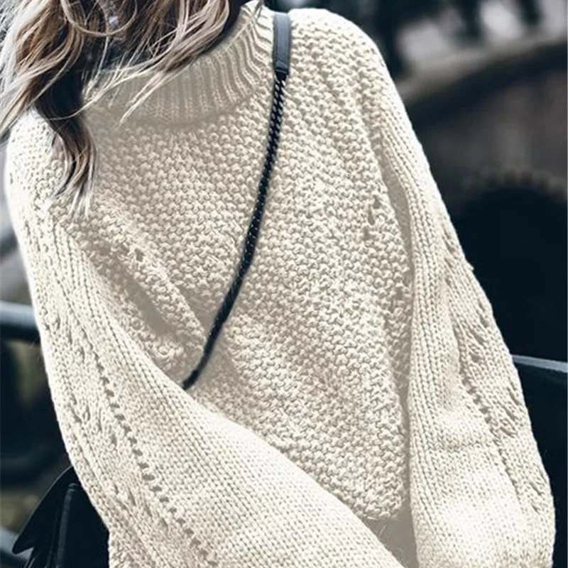 Sweaters Hollow Women's Out Loose Knitted Lantern Sleeve O-Neck Solid Pullover Sweater Female 2020 Autumn Warm Ladies Pullovers
Sweaters Hollow Women's Out Loose Knitted Lantern Sleeve O-Neck Solid Pullover Sweater Female 2020 Autumn Warm Ladies Pullovers