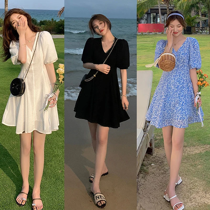 Robe Ete 2021 Summer Woman Dress Puff Sleeve Party Elegant White Black Fashion Dress Urbano Pastel Clothes Vestido De Mujer
Robe Ete 2021 Summer Woman Dress Puff Sleeve Party Elegant White Black Fashion Dress Urbano Pastel Clothes Vestido De Mujer