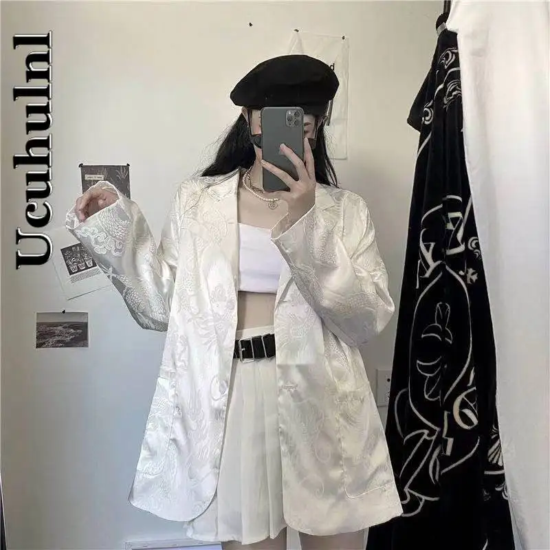 Ucuhulnl Gothic Vintage Dragon Women Jacket Long Sleeve Retro Thin Blazer for Female Fashion
Ucuhulnl Gothic Vintage Dragon Women Jacket Long Sleeve Retro Thin Blazer for Female Fashion