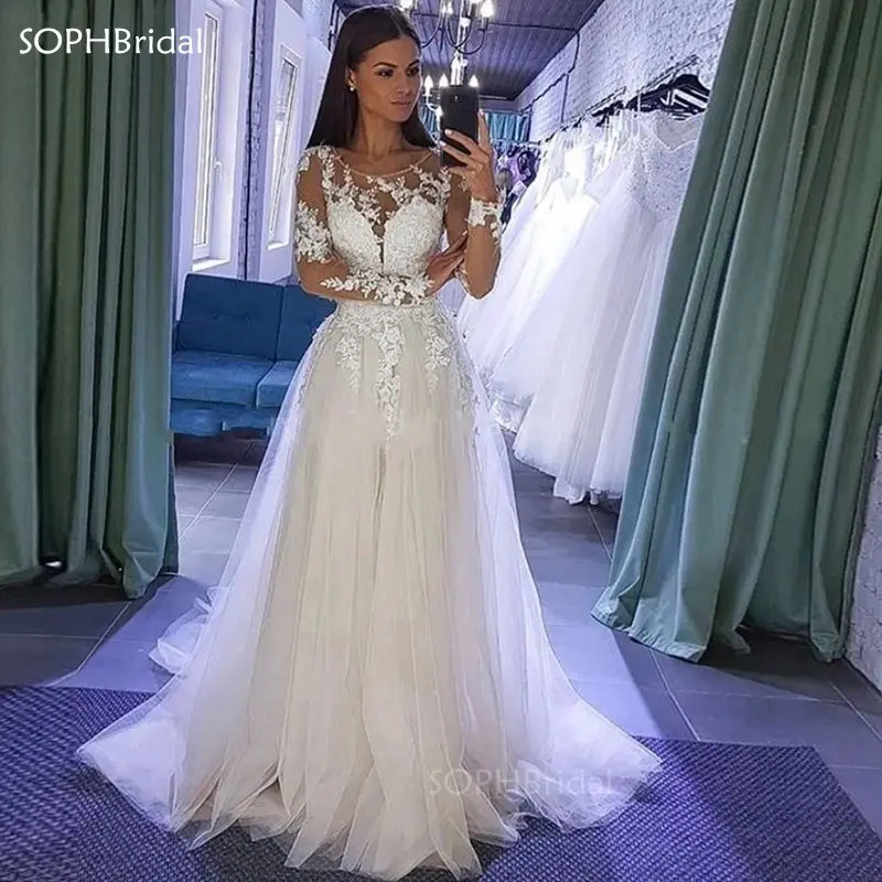 Новое поступление Vestidos De Noiva пляжные Аппликации Свадебные платья с овальным вырезом одежда с длинным рукавом на шнуровке Свадебные платья д...
Новое поступление Vestidos De Noiva пляжные Аппликации Свадебные платья с овальным вырезом одежда с длинным рукавом на шнуровке Свадебные платья д...