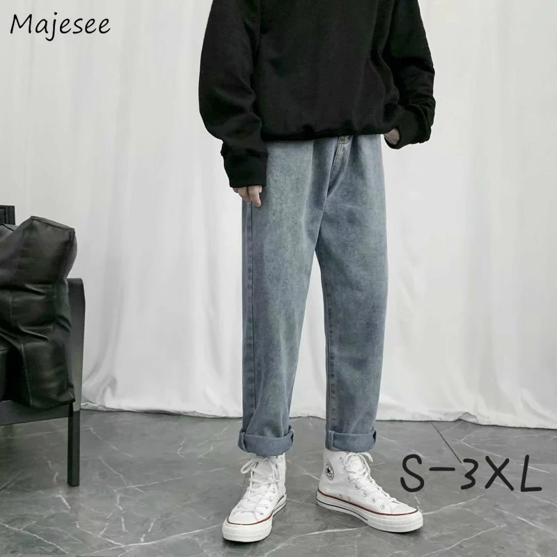 Jeans Men Large Size S-3XL Ankle-length Denim Vintage Straight Handsome New Male Trousers Korean Style Fashion All-match Simple
Jeans Men Large Size S-3XL Ankle-length Denim Vintage Straight Handsome New Male Trousers Korean Style Fashion All-match Simple