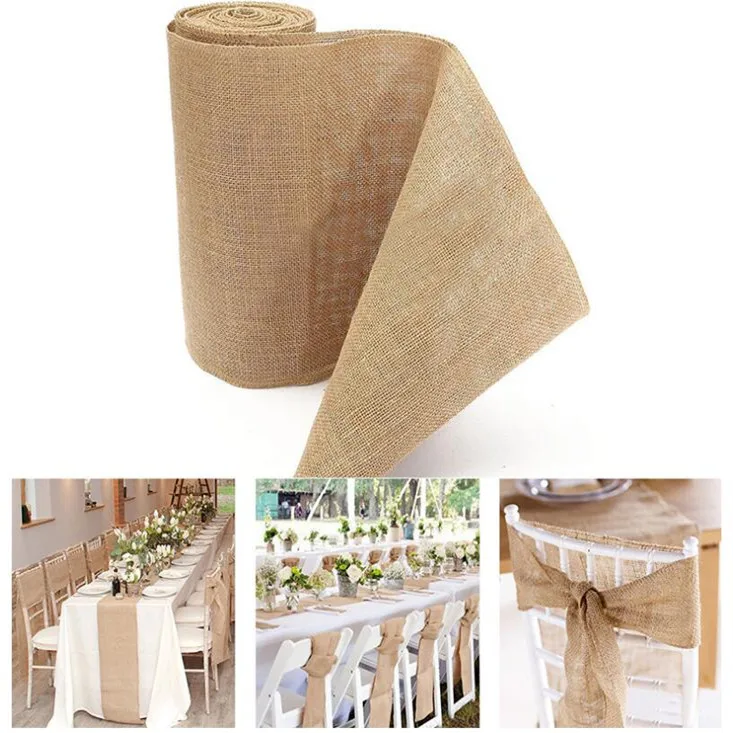 1pcs 30CM*10M Rustic country Wedding Party Decorations Table Runner Burlap Natural Jute Linen for Table Decor Home Table Cloth
1pcs 30CM*10M Rustic country Wedding Party Decorations Table Runner Burlap Natural Jute Linen for Table Decor Home Table Cloth