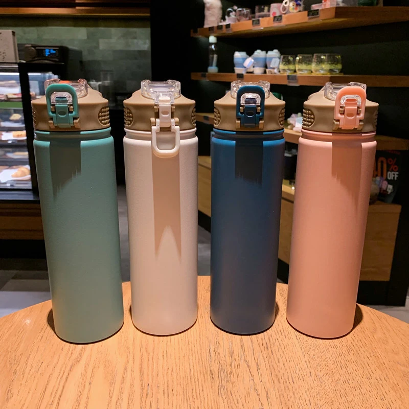 530/750Ml Thermos Mug With Straw Stainless Steel Lid Thermal Insulation Straight Cup Thermal Water Bottle Tumbler
530/750Ml Thermos Mug With Straw Stainless Steel Lid Thermal Insulation Straight Cup Thermal Water Bottle Tumbler