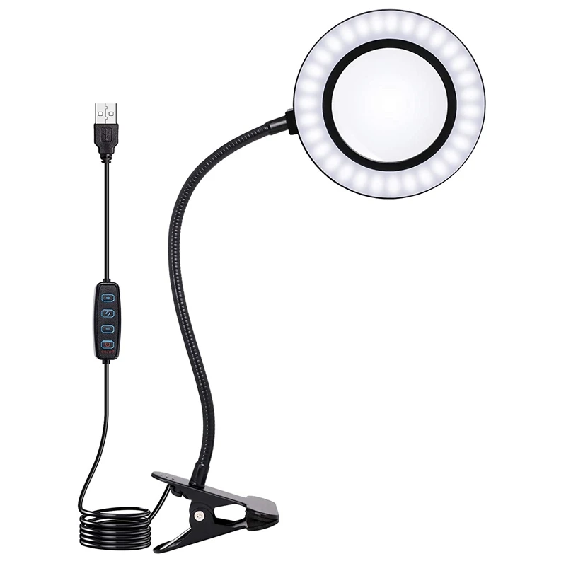 10X Magnifying Glass Lamp Magnifier Light with Clip Adjustable Flexible Gooseneck for Daily Hobbies Repairing Crafts
10X Magnifying Glass Lamp Magnifier Light with Clip Adjustable Flexible Gooseneck for Daily Hobbies Repairing Crafts
