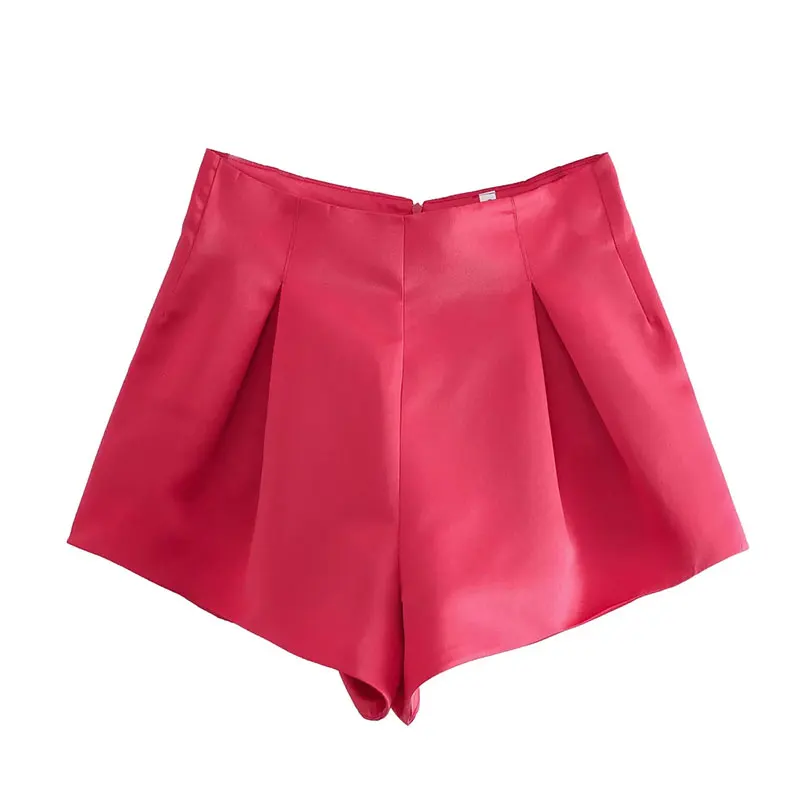 Women 2022 Fashion Solid Color Front Pleated Bermuda Shorts Vintage High Waist Back Zipper Female Clothing Short Pants Mujer
Women 2022 Fashion Solid Color Front Pleated Bermuda Shorts Vintage High Waist Back Zipper Female Clothing Short Pants Mujer