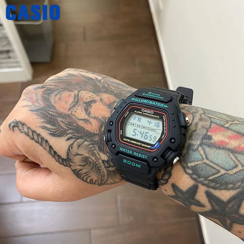 

Часы Casio g shock мужские, спортивные наручные часы класса "люкс", Водонепроницаемость 200 м, кварцевые мужские часы, DW-290-1 ски