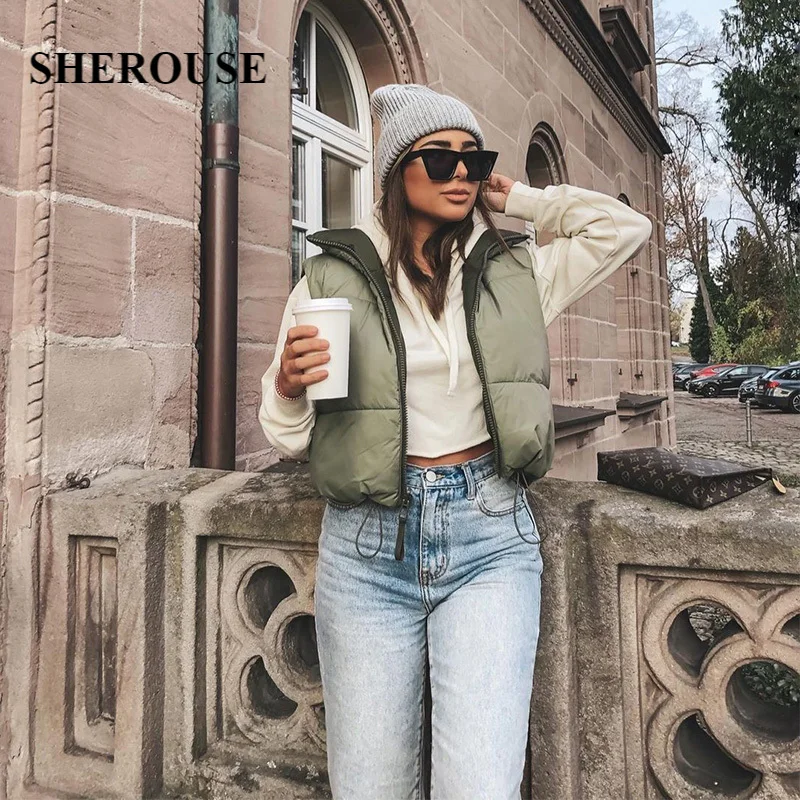 2020 New Women's Jacket Double-Sided Turtleneck Sleeveless Streetwear Jacket Female Fashion Casual Women Clothes
2020 New Women's Jacket Double-Sided Turtleneck Sleeveless Streetwear Jacket Female Fashion Casual Women Clothes