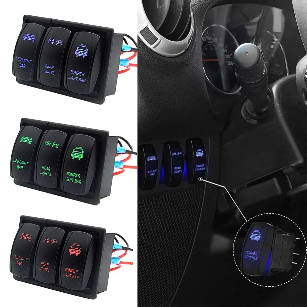 3 Gang Switch Panel Rocker Switch Professional Marine Switch Panel Light Switch 12V For RV Car Marine Boat
3 Gang Switch Panel Rocker Switch Professional Marine Switch Panel Light Switch 12V For RV Car Marine Boat