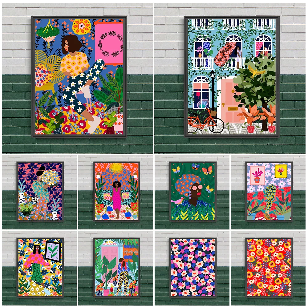 Flower Paradise And Reading Girl Wall Art Canvas Painting Modern Abstract Garden Girl Poster And Prints For Living Room Decor
Flower Paradise And Reading Girl Wall Art Canvas Painting Modern Abstract Garden Girl Poster And Prints For Living Room Decor