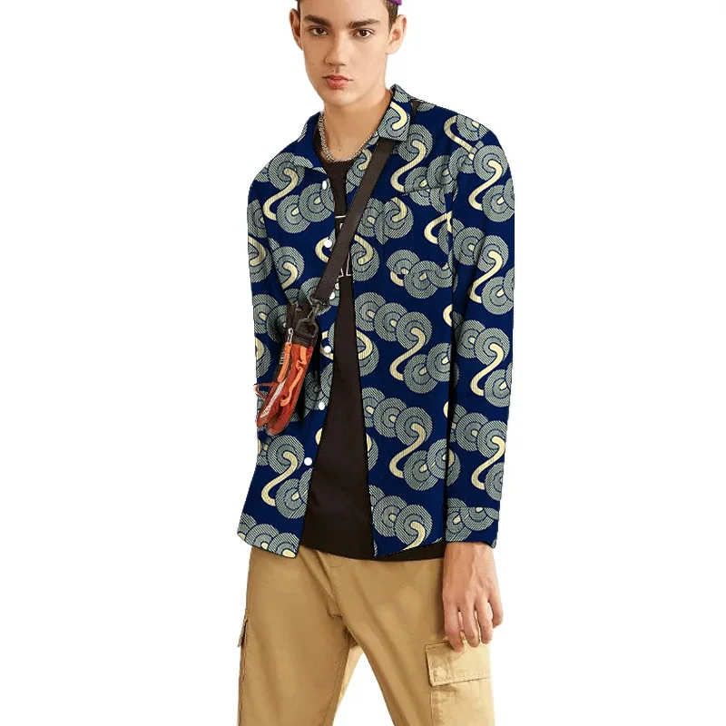 Nigeria Fashion Men's Shirts Turn Down Collar Casual Tops Long Sleeved Dashiki Print Male African Party Wear
Nigeria Fashion Men's Shirts Turn Down Collar Casual Tops Long Sleeved Dashiki Print Male African Party Wear