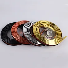 4m U-shaped Edge Sealing Strip Self-adhesive Soft Line Home Decor Wrapping Strip Home Decoration Accessories for Living Room Art