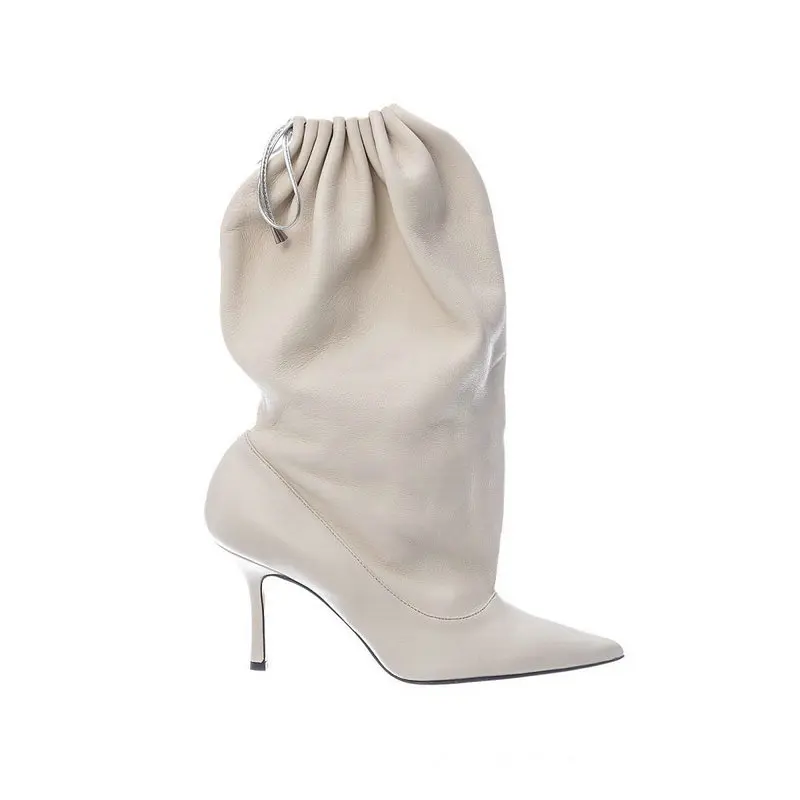 High Quality 2021 New Autumn Winter Women Sexy Modern Boots Pleated GENUINE LEATHER Thin Heels Mid-Calf Boots Women Shoes
High Quality 2021 New Autumn Winter Women Sexy Modern Boots Pleated GENUINE LEATHER Thin Heels Mid-Calf Boots Women Shoes