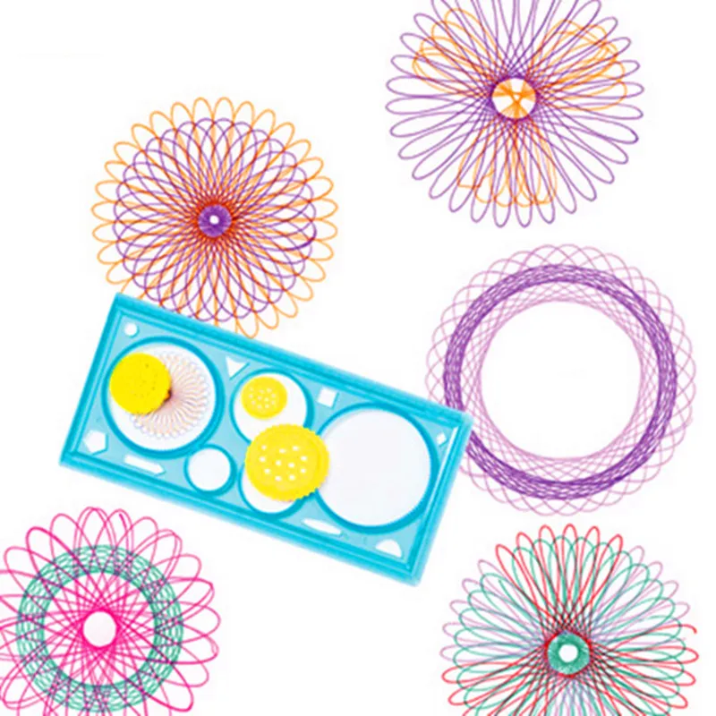 

1 pcs creative spirograph multi-function drawing template ruler Ever-changing flower rulers students educational toys stationery