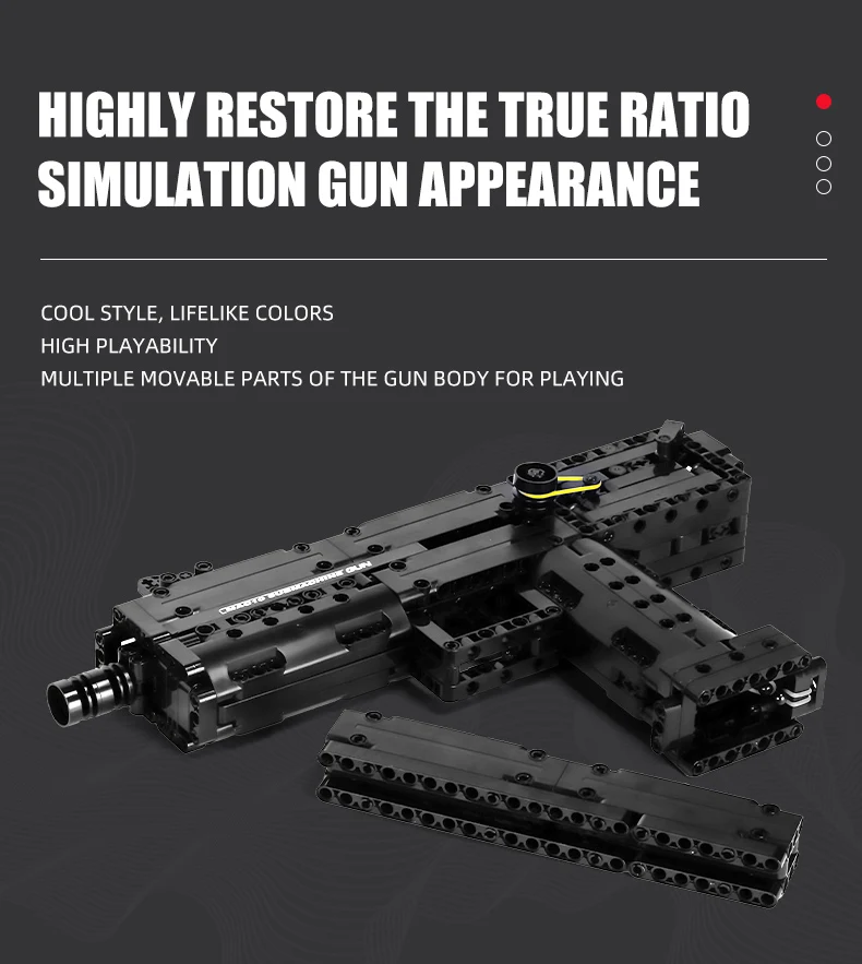 MOULD KING Creative Block Gun Toys The Ingram M10 Submachine Gun Model Building Blocks Bricks Assembly Kids Toys Christmas Gifts
MOULD KING Creative Block Gun Toys The Ingram M10 Submachine Gun Model Building Blocks Bricks Assembly Kids Toys Christmas Gifts