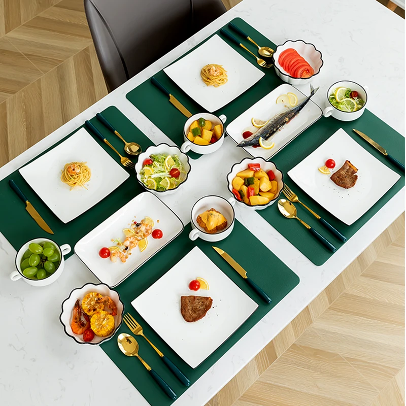 

Европейские наборы тарелок, нож и вилка для стейка, Сервировочные блюда, наборы тарелок для суши, Современная посуда, кухонная посуда DF50PZ