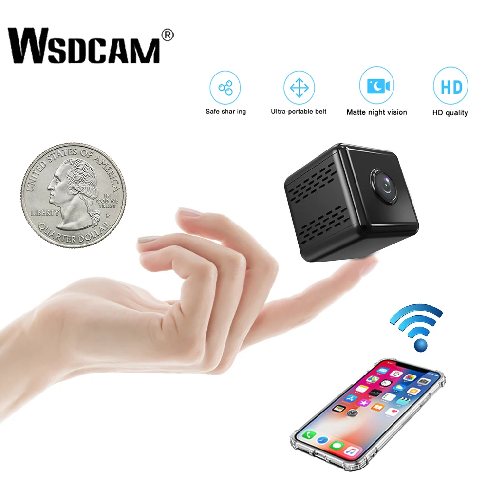Wsdcam Mini Camera Wifi 1080P HD Micro Camera Night Vision Sensor Motion Waterproof Camcorder Video Surveillance Cam
Wsdcam Mini Camera Wifi 1080P HD Micro Camera Night Vision Sensor Motion Waterproof Camcorder Video Surveillance Cam