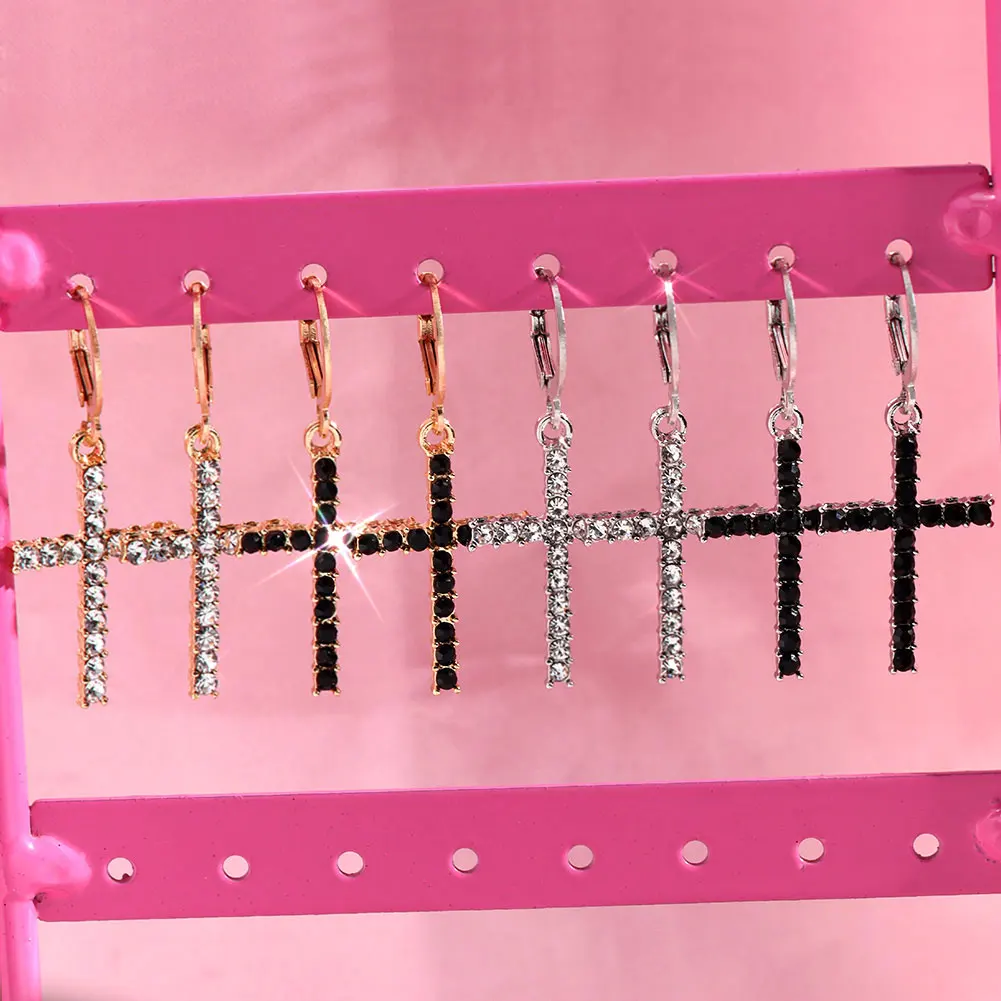 Flatfoosie Punk Goth Cross Rhinestone Drop Earrings For Women Hip-hop Geometric Crystal Dangle Earrings 2021 Trend Jewelry Gift
Flatfoosie Punk Goth Cross Rhinestone Drop Earrings For Women Hip-hop Geometric Crystal Dangle Earrings 2021 Trend Jewelry Gift