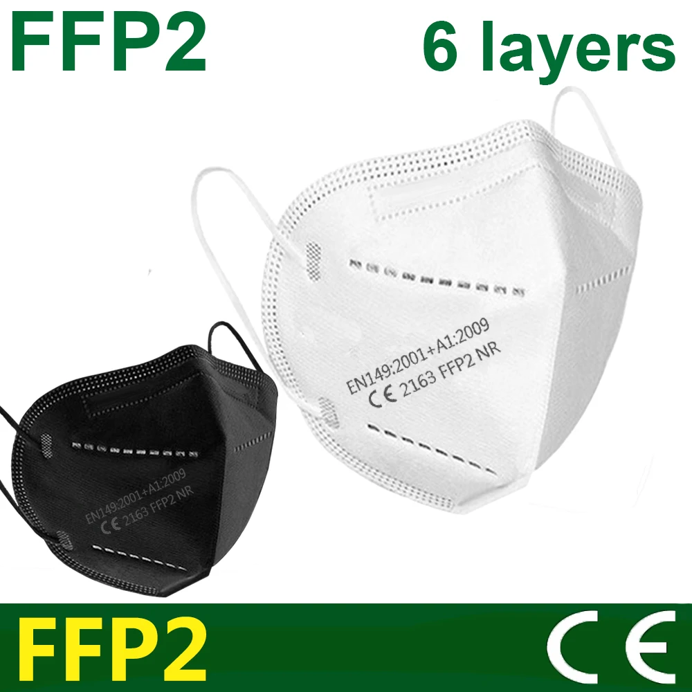 CE FFP2 маска KN95 маски для лица женская защитная ffp2mask Пылезащитная рта PM2.5 95%